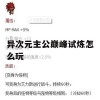 异次元主公巅峰试炼怎么玩(异次元主公巅峰试炼怎么玩的)