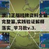 澳门正版挂牌资料全篇完整篇,实践验证解释落实_学习款v.3.442