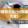 ttf字体包大全(ttf字体下载大全)