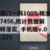 澳门一码100%精准7456,统计数据解释落实_手机版v.0.229