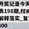 新澳开奖记录今天结果查询表198期,权威分析解释落实_复古版v.4.300