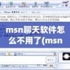 msn聊天软件怎么不用了(msn聊天软件怎么不用了呢)