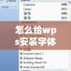 怎么给wps安装字体(怎么给wps安装字体包)