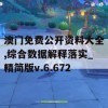 澳门免费公开资料大全,综合数据解释落实_精简版v.6.672