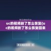 uc的视频删了怎么恢复(uc的视频删了怎么恢复回来)