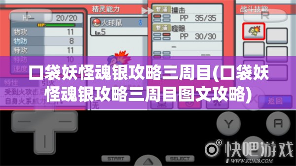 口袋妖怪魂银攻略三周目(口袋妖怪魂银攻略三周目图文攻略)