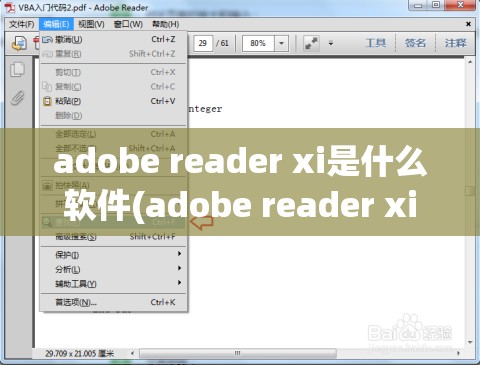 adobe reader xi是什么软件(adobe reader xi是什么软件可以卸载么)