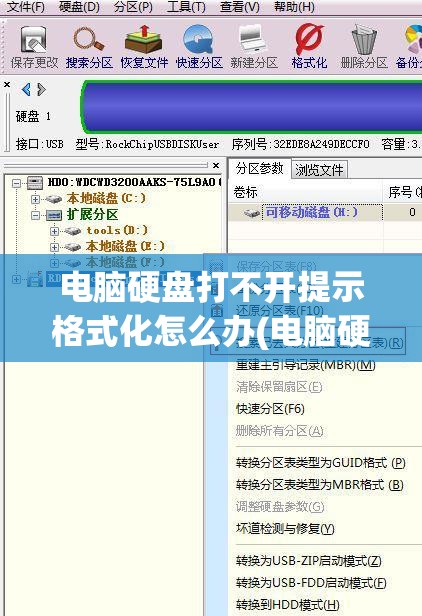 电脑硬盘打不开提示格式化怎么办(电脑硬盘打不开提示格式化怎么办呀)