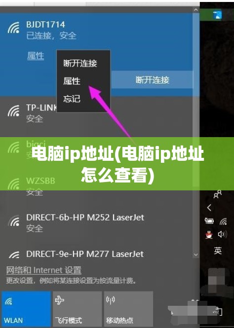 电脑ip地址(电脑ip地址怎么查看)