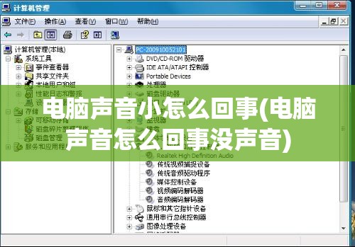 电脑声音小怎么回事(电脑声音怎么回事没声音)