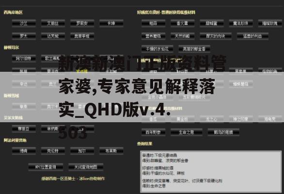 新澳新澳门正版资料管家婆,专家意见解释落实_QHD版v.4.503