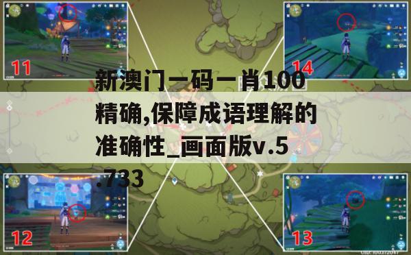 新澳门一码一肖100精确,保障成语理解的准确性_画面版v.5.733