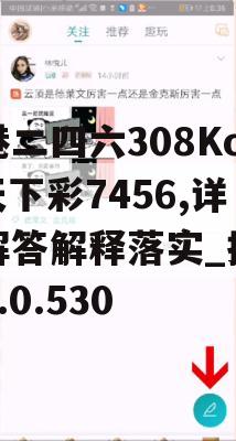 香港二四六308Kcm天下彩7456,详细解答解释落实_授权版v.0.530