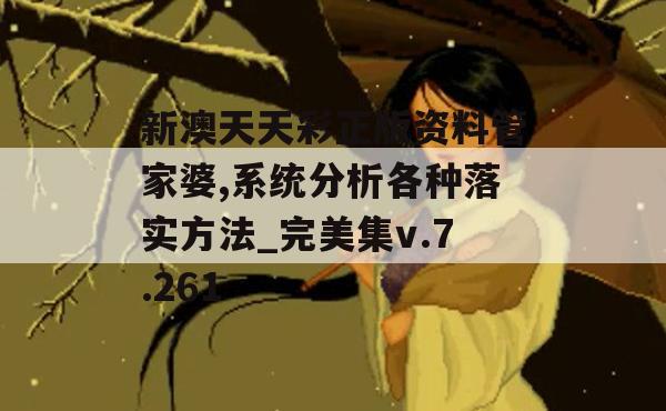 新澳天天彩正版资料管家婆,系统分析各种落实方法_完美集v.7.261