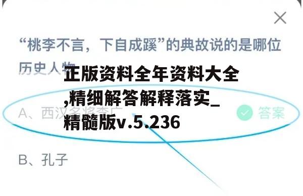 正版资料全年资料大全,精细解答解释落实_精髓版v.5.236